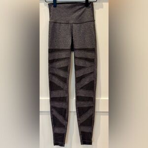 Lululemon Wunder Under High Rise Mesh Cut Out Grey Leggings Size 4